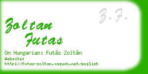 zoltan futas business card