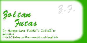 zoltan futas business card